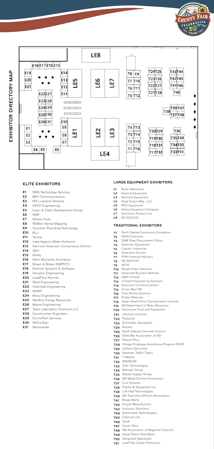 2025 Exhibitor Directory Screenshot